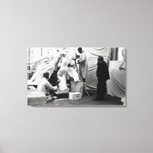 Auguste Rodin i Paris studio Canvastryck