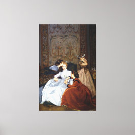 Auguste Toulmouche - La Fiancée Hésitante, (1866) Canvastryck