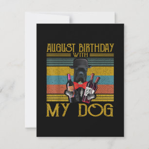 Augustfödelsedag med min Cane Corso-hund 2020 Inbjudningar