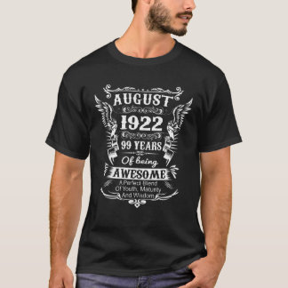 Augusti 1922 om 99 års vistelse i Fantastisk T Shirt