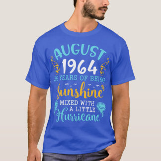 Augusti 1964 Grattis på födelsedagen 56 år av soln T Shirt