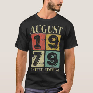 Augusti 1979, 42:a Åldersgåva För manar Wo T Shirt