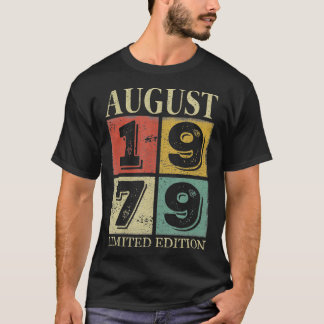 Augusti 1979, 42:a Åldersgåva För manar Wo T Shirt