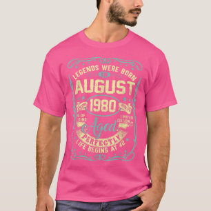 Augusti 1980 42:a födelsedagsgåva 42 år gammal Man T Shirt