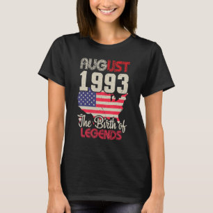Augusti 1993 vid födseln av förklaringarna 29 år g t shirt