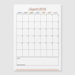 Augusti 2025 Magnetic Calendar