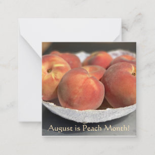 Augusti är Peach Month! Anteckningskort