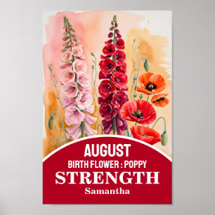 Augusti Birth Month Flower Christian Wall Art Poster