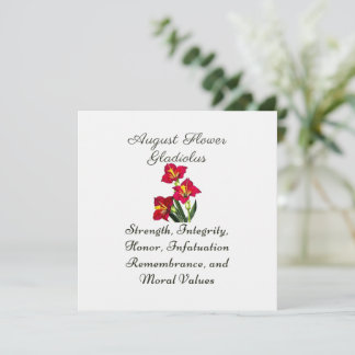 Augusti Birth Month Flower Gladiolus Birth Gift