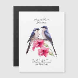 Augusti Birth Month Flower Gladiolus with Birds