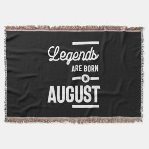 Augusti Birthday Gift Legends är född i augusti Filt