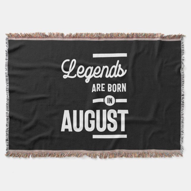 Augusti Birthday Gift Legends är född i augusti Filt (Framsidan)