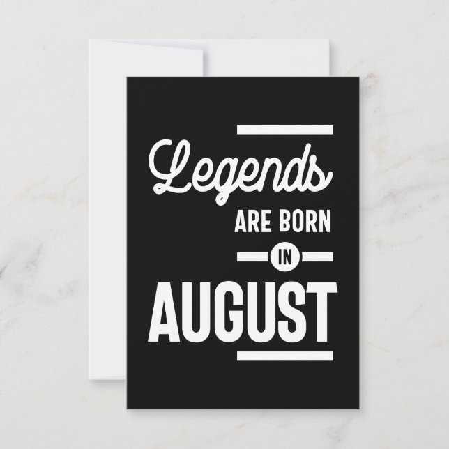 Augusti Birthday Gift Legends är född i augusti OSA Kort (Framsida)