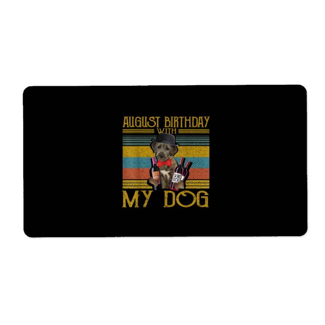 Augusti Birthday med My Irish Wolfhound Hund 2020 Fraktsedel (Framsidan)