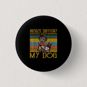 Augusti Birthday med My Irish Wolfhound Hund 2020 Knapp
