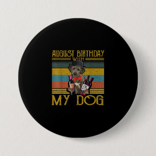 Augusti Birthday med My Irish Wolfhound Hund 2020 Knapp