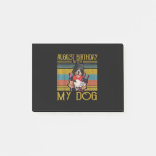 Augusti Birthday with My Bemese Moutain Hund 2020 Post-it Block