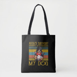 Augusti Birthday with My Bemese Moutain Hund 2020 Tygkasse