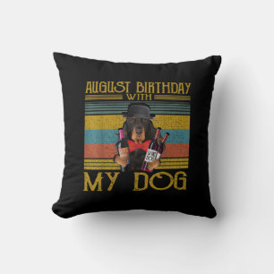 Augusti Birthday with My Gordon Setter Hund 2020 Kudde