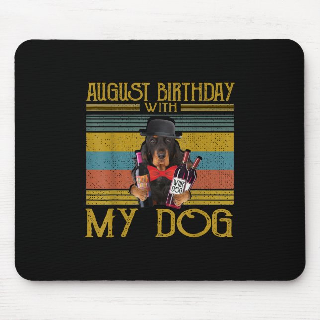 Augusti Birthday with My Gordon Setter Hund 2020 Musmatta (Framsidan)