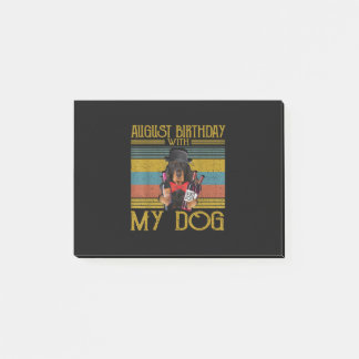 Augusti Birthday with My Gordon Setter Hund 2020 Post-it Block