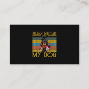 Augusti Birthday with My Gordon Setter Hund 2020 Visitkort