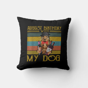 Augusti Birthday with My Irish Setter Hund 2020 Kudde