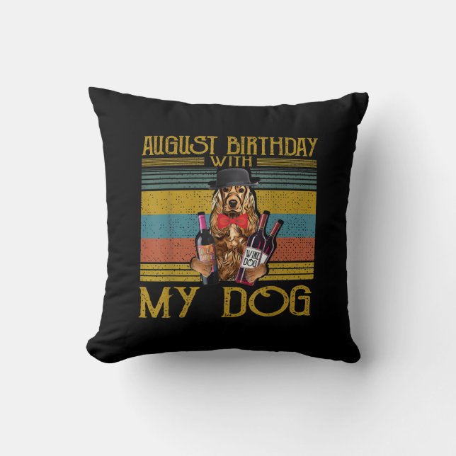 Augusti Birthday with My Irish Setter Hund 2020 Kudde (Framsida)