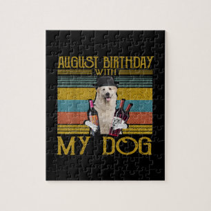 Augusti Birthday with My Underbar Pyrenees Hund 20 Pussel