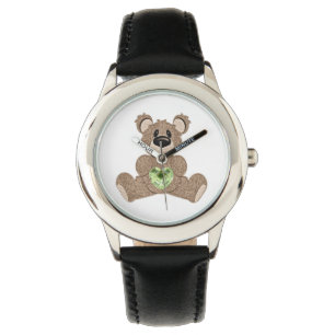 Augusti Birthstone nalleklocka Armbandsur