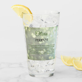 Augusti Birthstone Peridot-design Glaskopp