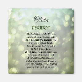 Augusti Birthstone Peridot-design Magnet