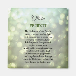 Augusti Birthstone Peridot-design Magnet