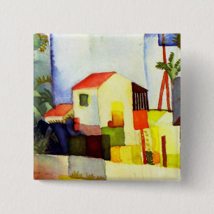 Augusti Macke Bright House Watercolor Painting Knapp