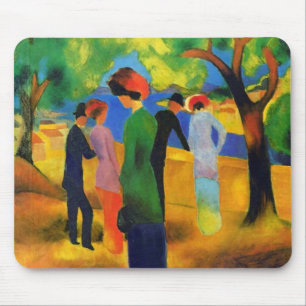Augusti Macke - dam i en grön jacka Musmatta