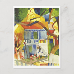 Augusti Macke - inre domstol av landhuset 1914 Vykort
