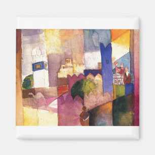 Augusti Macke - Kairouan (III) vattenfärg 1914 Magnet
