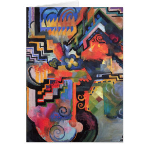 Augusti Macke - kulör sammansättning Hälsningskort