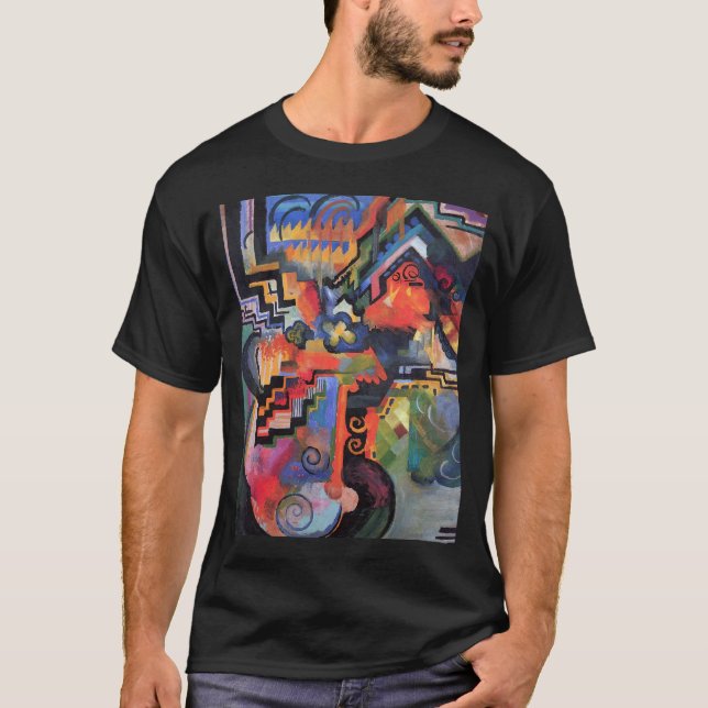 Augusti Macke - kulör sammansättning Tee Shirt (Framsida)