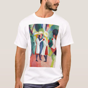 Augusti Macke tre flickor i gula sugrörhattar mig T Shirt