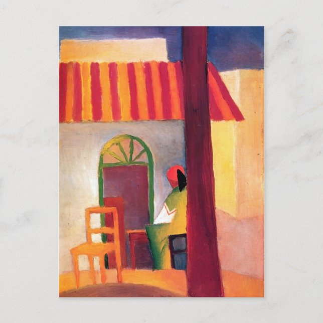 Augusti Macke - turkisk Cafe mig Vykort (Framsida)