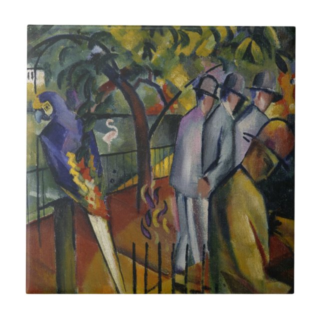 Augusti Macke | zoologisk trädgård mig Kakelplatta (Framsidan)