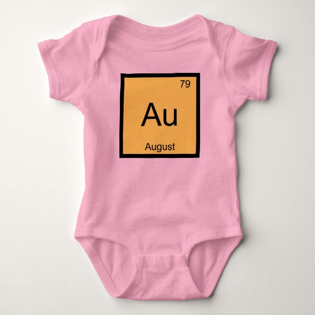 Augusti Namn kemi Inslag Periodic Bord Tee (Framsida)