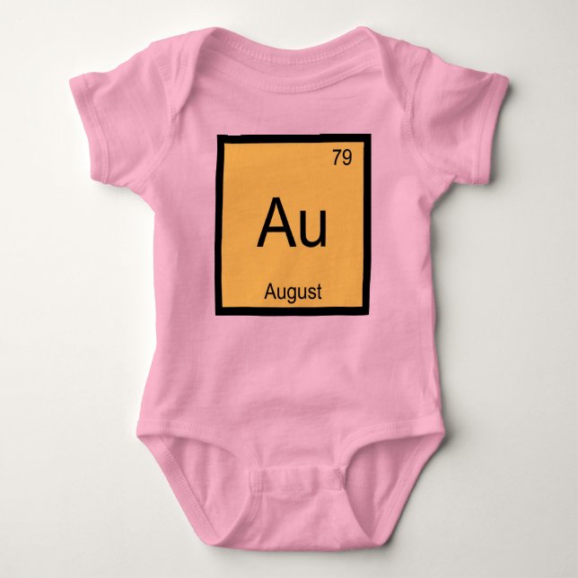 Augusti Namn kemi Inslag Periodic Bord Tee Shirt (Framsida)
