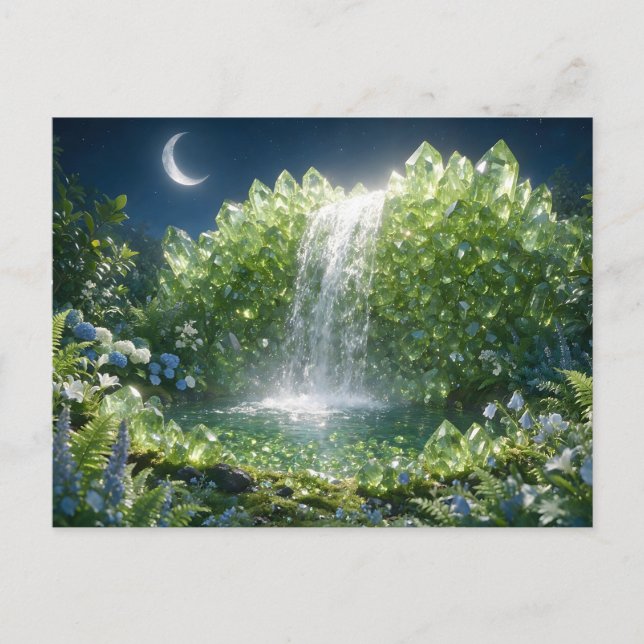 Augusti Peridot vattenfall Vykort (Framsida)