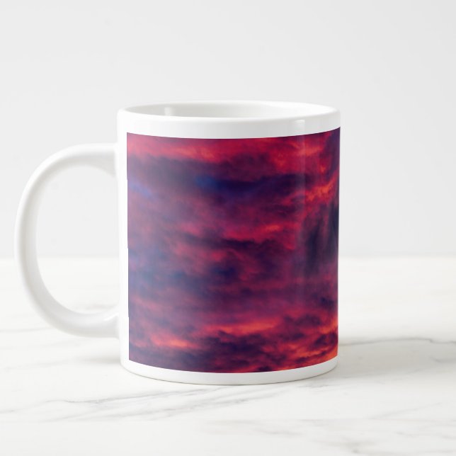 augusti röd jumbo mugg (Vänster)