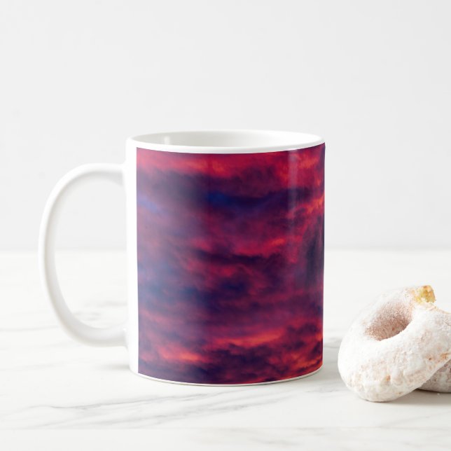 augusti röd kaffemugg (Med munk)