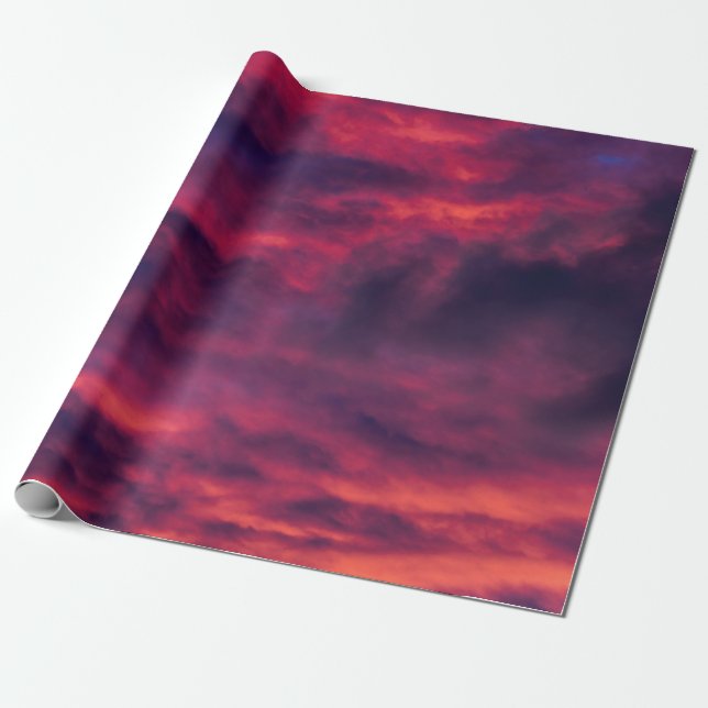 augusti röd presentpapper (Utrullad)