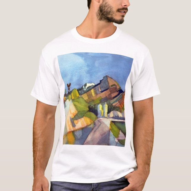Augusti steniga Macke - landskap T-shirt (Framsida)