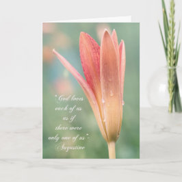 Augustine citerar om Gud på Daylily-fotot Kort